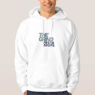 Malet Slutar Aldrig Motivations Text Hoodie
