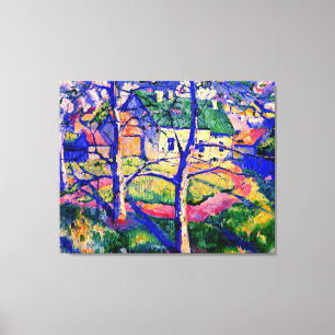 Malevich-Apple Träd i Blommar Canvastryck