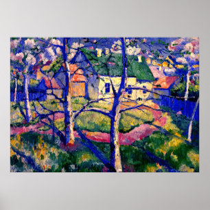 Malevich - Äpple Träd i Blommar Poster