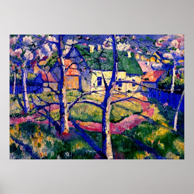 Malevich - Äpple Träd i Blommar Poster (Framsidan)