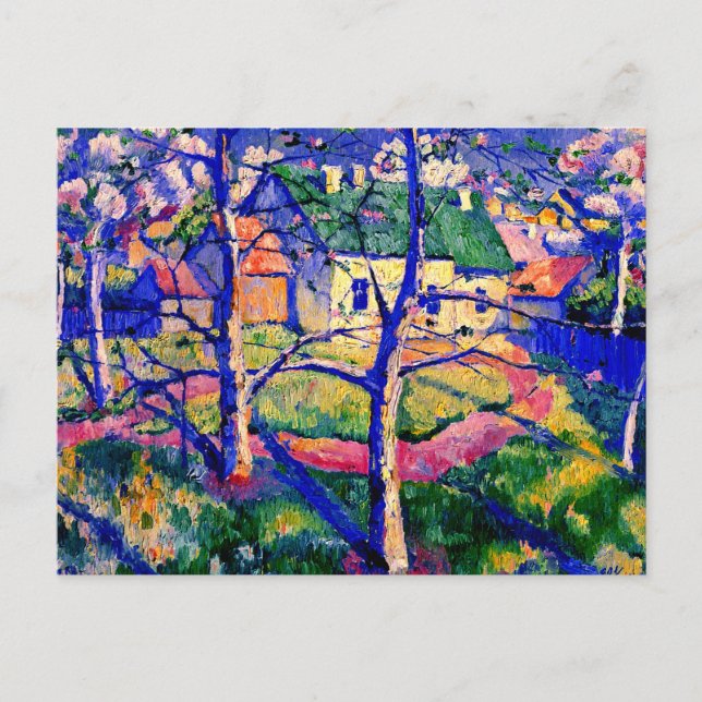 Malevich - Äpple Träd i Blommar Vykort (Framsida)