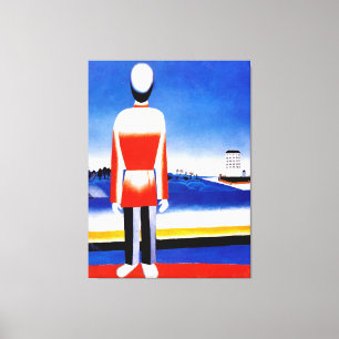 Malevich - Man i supersmatistlandskapet Canvastryck