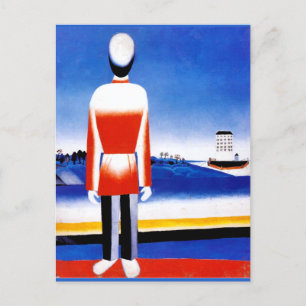 Malevich - Man i supersmatistlandskapet Helg Vykort