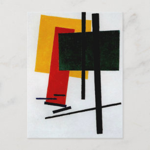 Malevich - Suprematism 1915, berömd abstrakt art Vykort