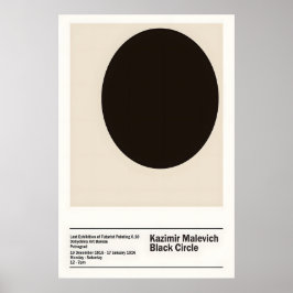 Malevich Svart Cirkel Konsttryck Suprematism Poster