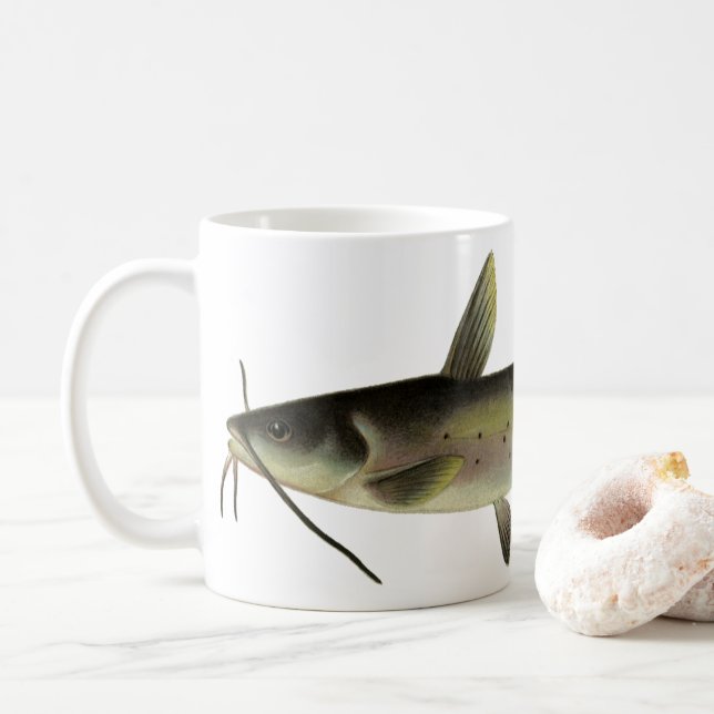 Malfiskfiske, gammal marinliv flodfisk kaffemugg (Med munk)