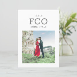 Målfotokort för resetema för Bordsnummer