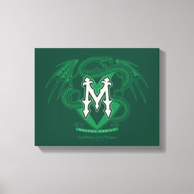 Malfoy Family Crest Graphic Canvastryck (Framsida)