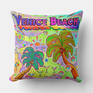 Målfyllning för Venedig Beach-avacation Kudde