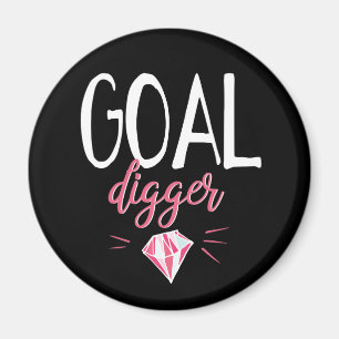 Målgrävare, motiverad flicka magnet