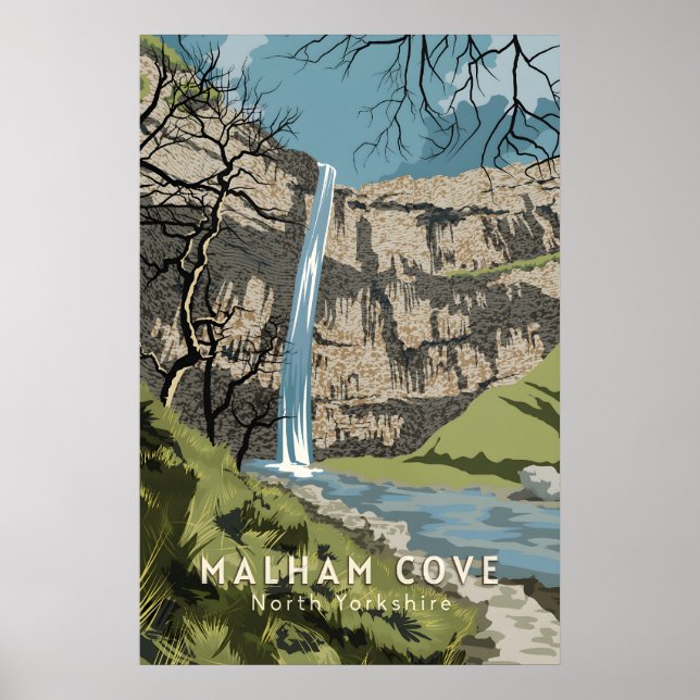 Malham Cove, North Yorkshire - Resemappostern Poster (Framsidan)