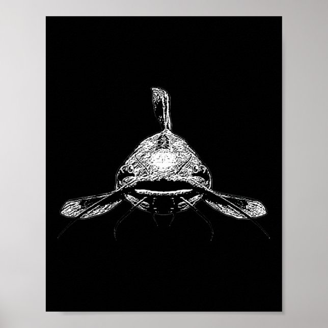 Malhavande Fiskare Malfisk Mal Fisk Fiskare Fiske Poster (Framsidan)