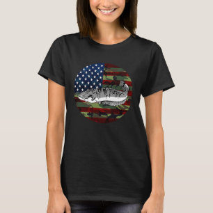 Malhavemal Amerika USA Flagga Kamouflage Fiske T Shirt