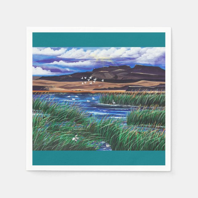 Malheur Bird Refuge Napkin Pappersservett (Framsidan)