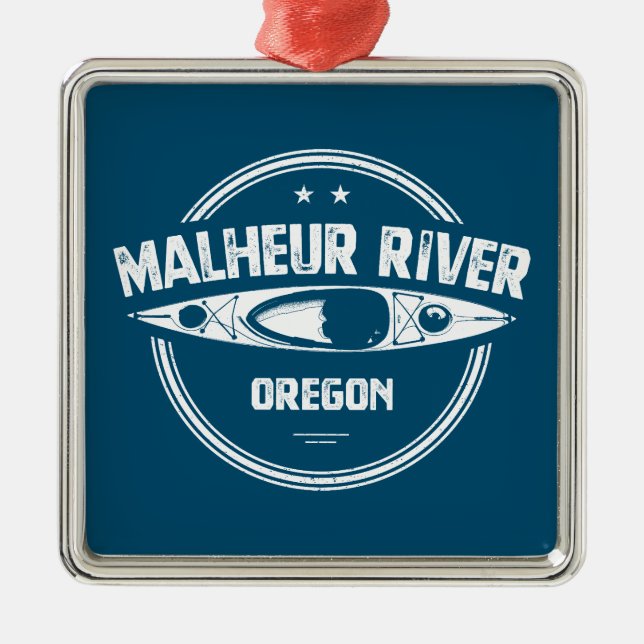 Malheur River Oregon Kayaking Julgransprydnad Metall (Framsidan)
