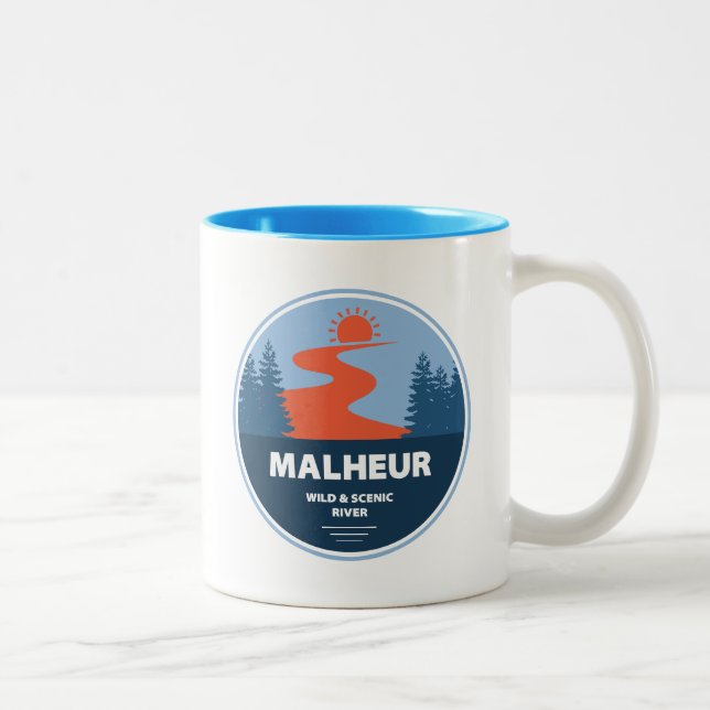 Malheur-Vilden och floden Oregon Två-Tonad Mugg (Höger)