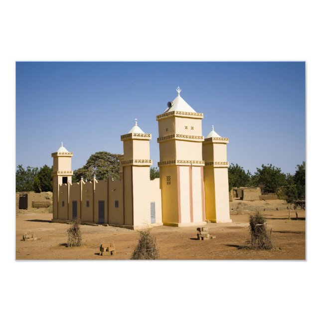 Mali, Bamako. Moské, Bamako-Djenne-vägen Fototryck (Framsidan)