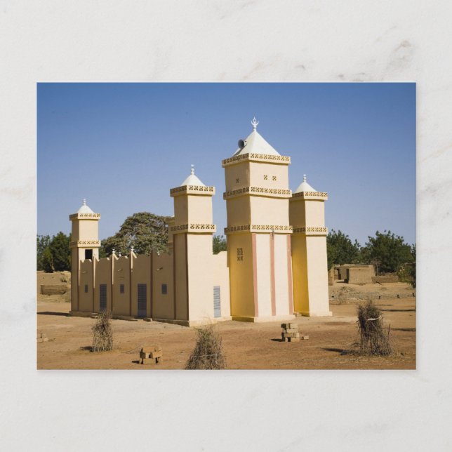 Mali, Bamako. Moské, Bamako-Djenne-vägen Vykort (Framsida)