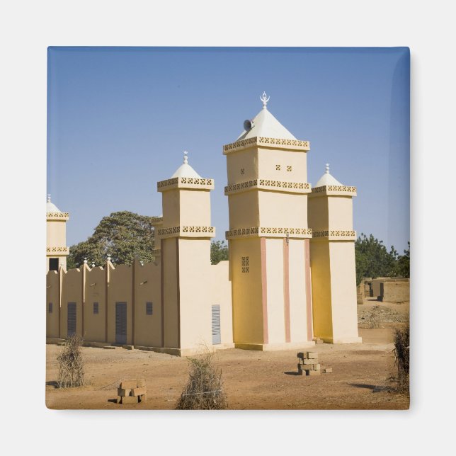 Mali, Bamako. Mosque, Bamako-Djenne Road Magnet (Framsidan)