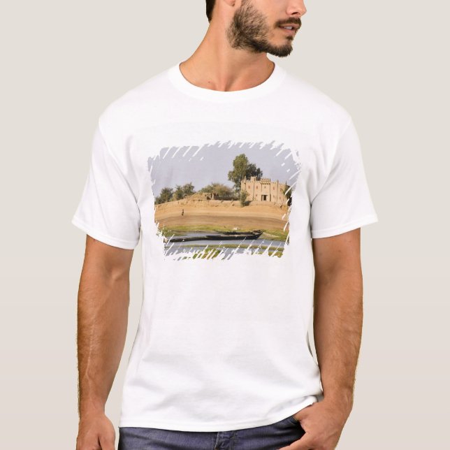 Mali, Djenne. Bani-floden nära Djenne Tee Shirt (Framsida)