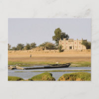 Mali, Djenne. Bani-floden nära Djenne