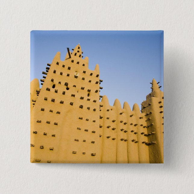 Mali, Djenne. Grand Mosque Knapp (Framsida)