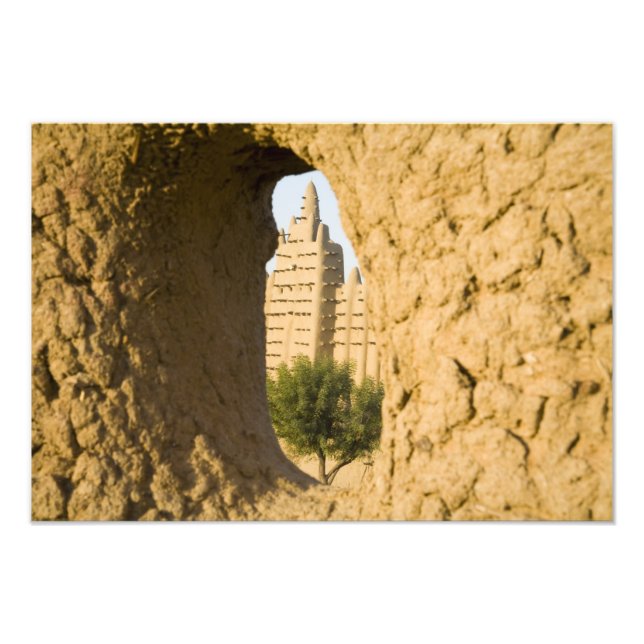 Mali, Djenne. Stora moskén 2 Fototryck (Framsidan)
