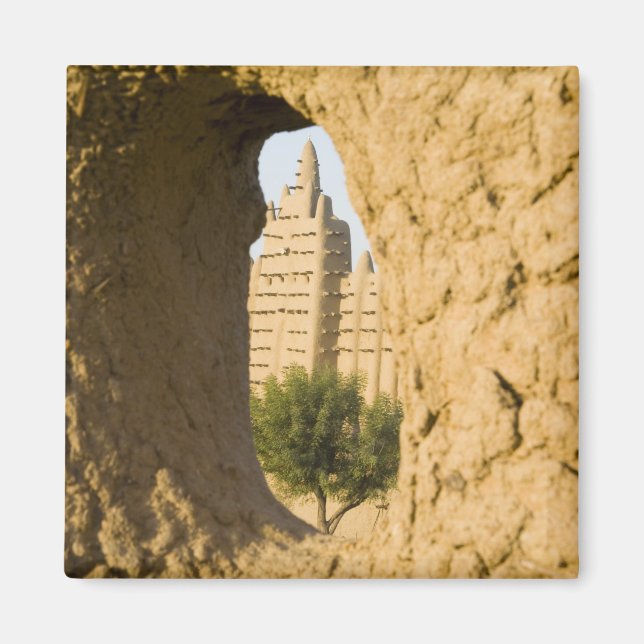 Mali, Djenne. Stora moskén 2 Magnet (Framsidan)