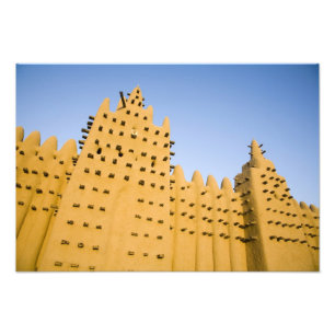 Mali, Djenne. Stora moskén Fototryck