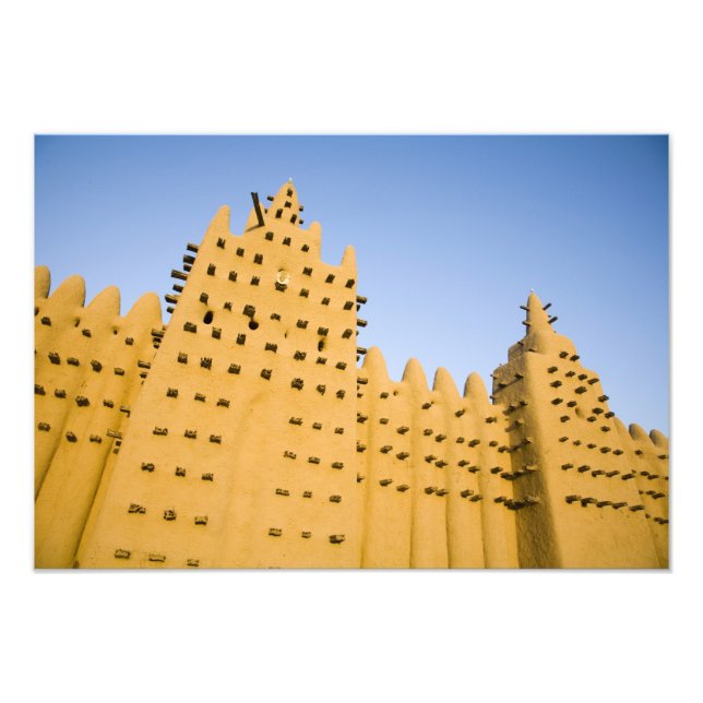 Mali, Djenne. Stora moskén Fototryck (Framsidan)