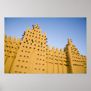 Mali, Djenne. Stora moskén Poster
