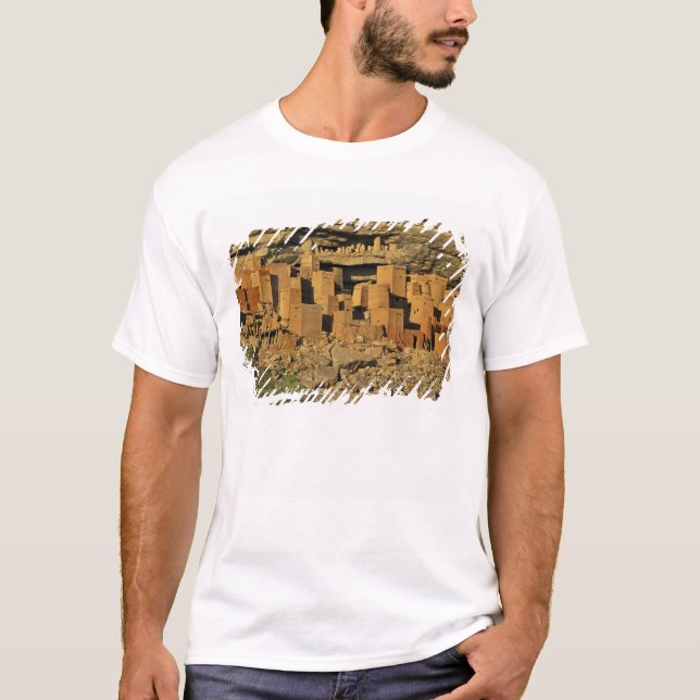 MALI, Dogon Lands. Traditionell tellem malian Tee Shirt (Framsida)