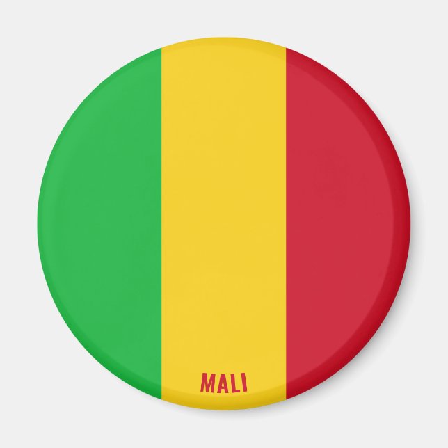Mali Flagga Charming Patriotic Magnet (Framsidan)