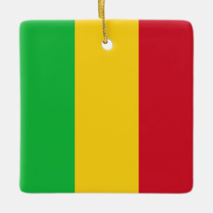 Mali Flagga Julgransprydnad Keramik