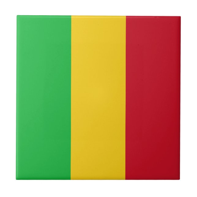 Mali Flagga Kakelplatta (Framsidan)