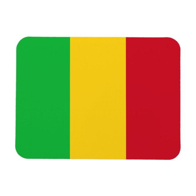 Mali Flagga Magnet (Horisontell)