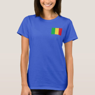Mali Flagga och Karta dk T-Shirt