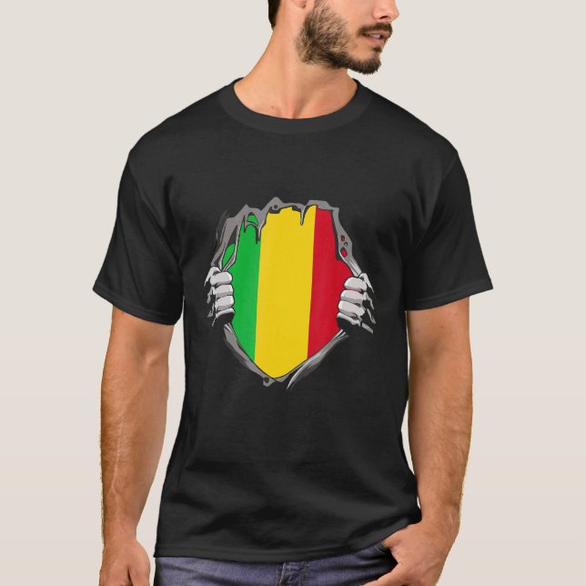 Mali Flagga T Shirt (Framsida)