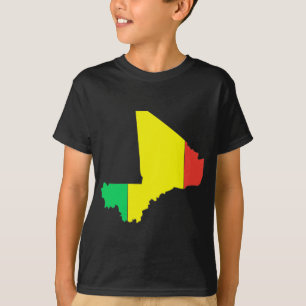Mali flaggakarta t-shirt