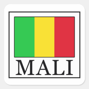 Mali Fyrkantigt Klistermärke