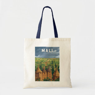 Mali Illustration Resa Konst Vintage Tygkasse