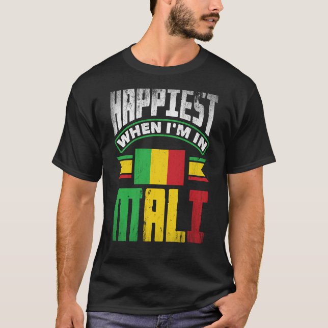 Mali Malian Mali Flagga inträffar när imm i Mali T Shirt (Framsida)