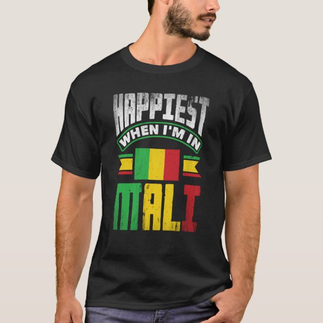 Mali Malian Mali Flagga inträffar när imm i Mali T Shirt (Framsida)