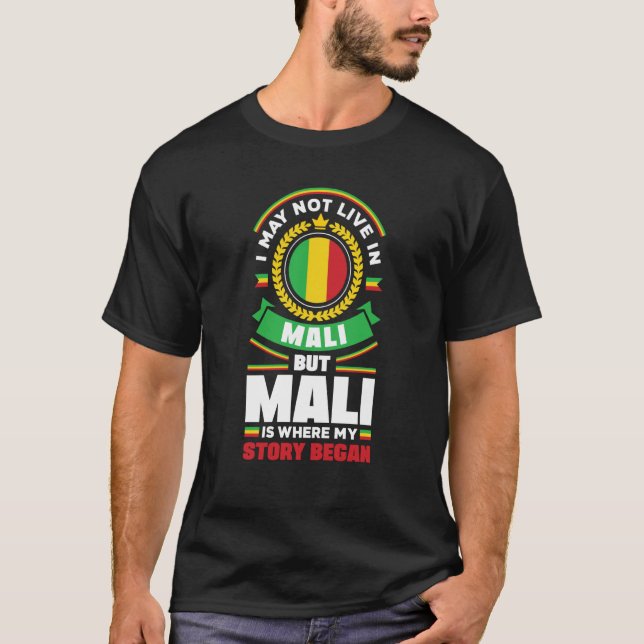 Mali Malian Mali Flagga Quote T Shirt (Framsida)