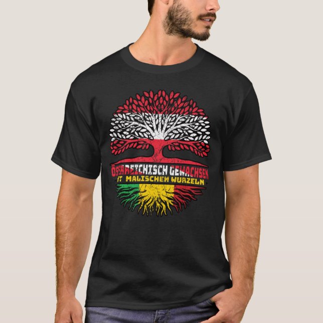 Mali Malisch Österreichisch Österreich Baum Wurzel T Shirt (Framsida)
