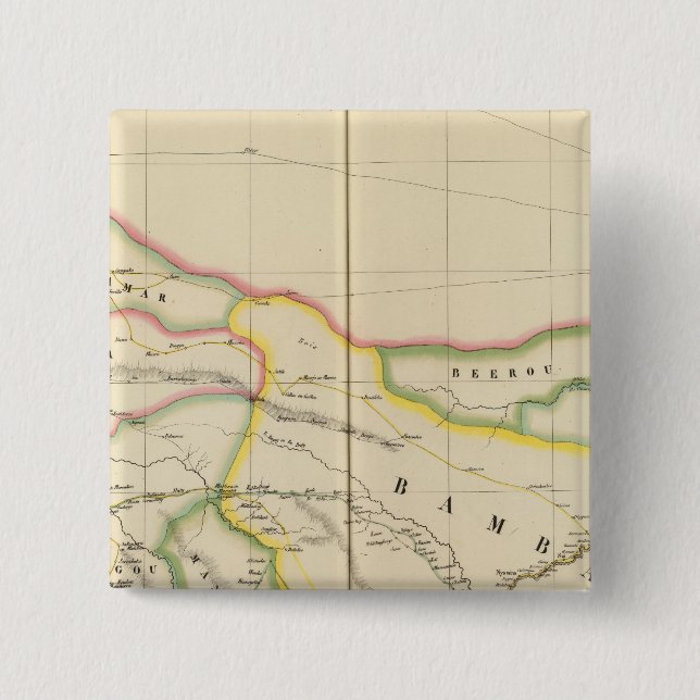 Mali Mauretanien och Burkina, Afrika Knapp (Framsida)