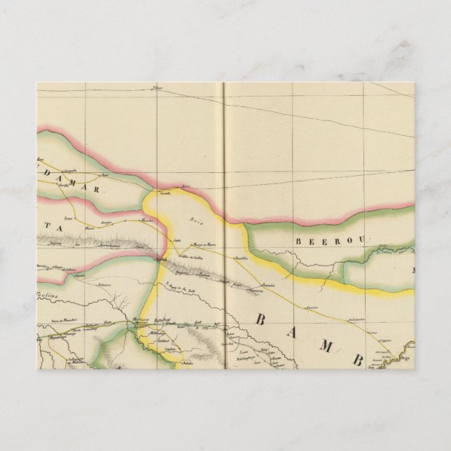 Mali Mauretanien och Burkina, Afrika Vykort (Framsida)