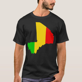 Mali National Flag inside African Nation of Mali O T Shirt