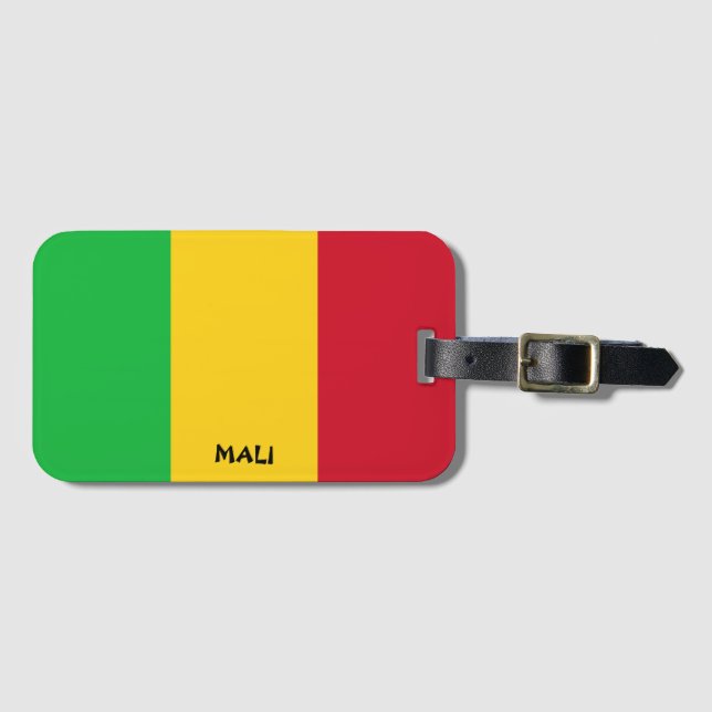 Mali National Flagga Patriotic Bagagebricka (Framsida horisontal)