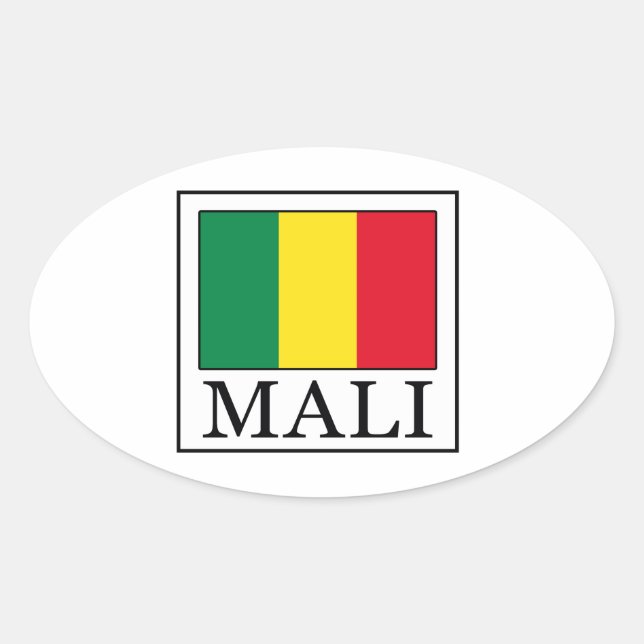 Mali Ovalt Klistermärke (Framsida)